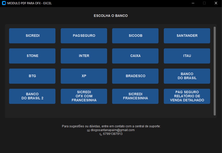 LANCEINLOTE Módulo OFX
